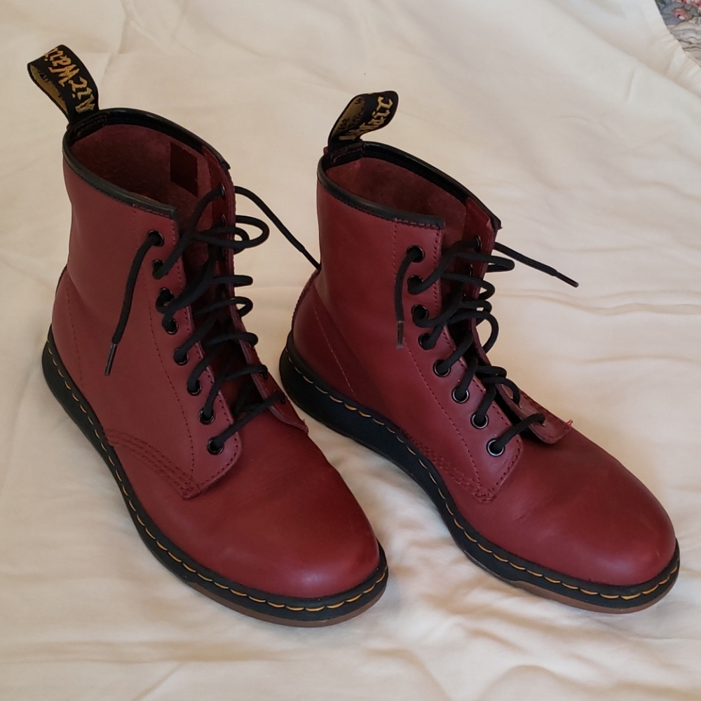 Doc Martens Newton Maroon Boots - Women’s size 10